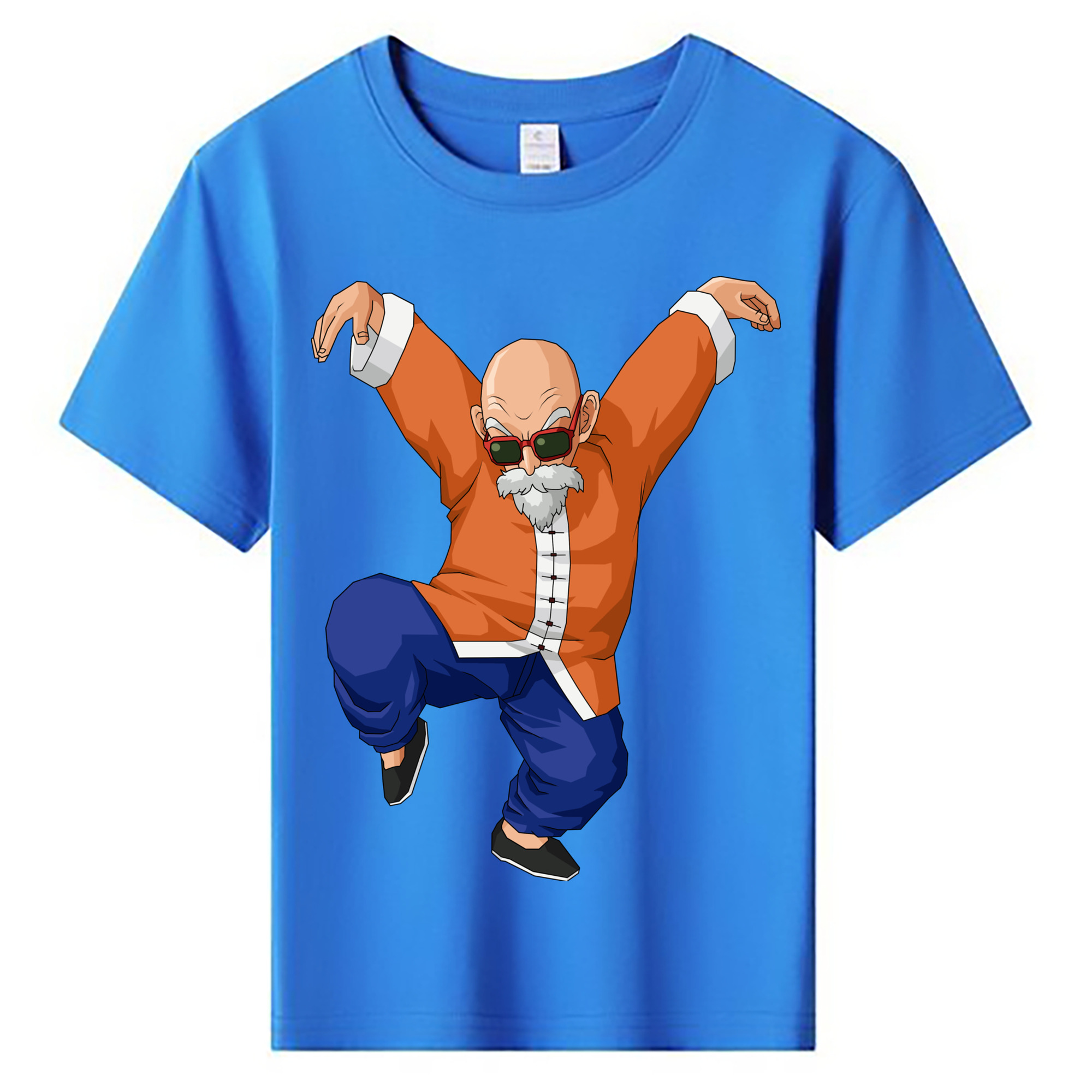 （画像用） ドラゴンボール 亀仙人（かめせんにん） DRAGON BALL Master Roshi Kame Sennin 綿100％キッズTシャツ（フロントプリント）